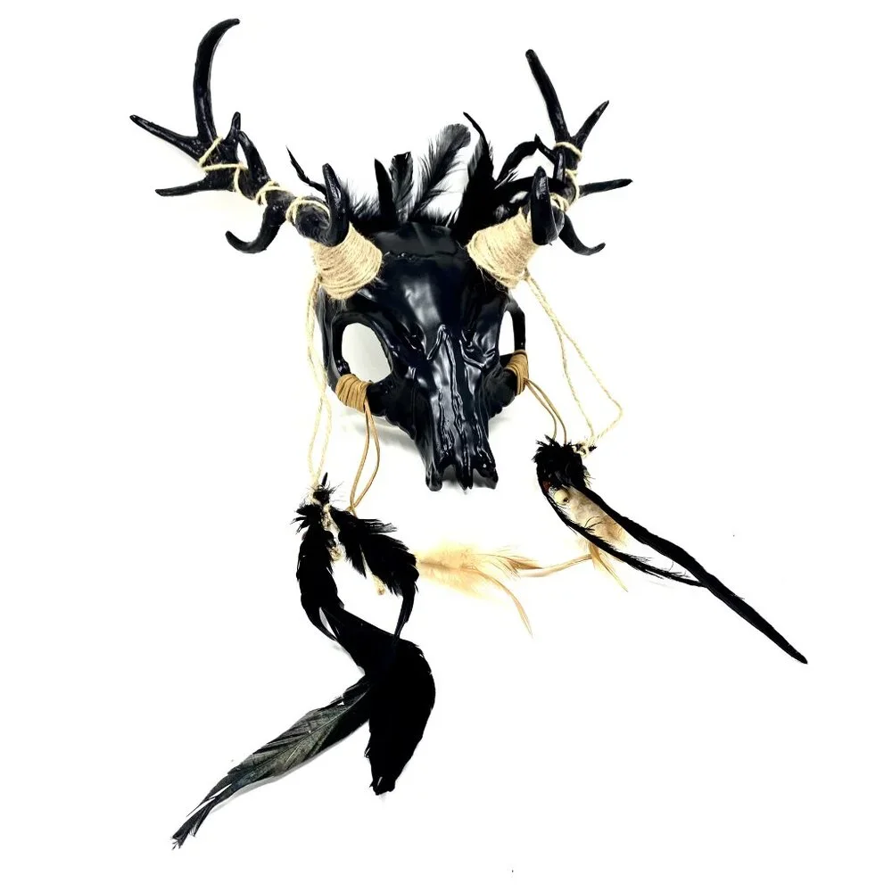 Krampus Ram Goat Demon with Horns Devil Halloween Masquerade Masks Party